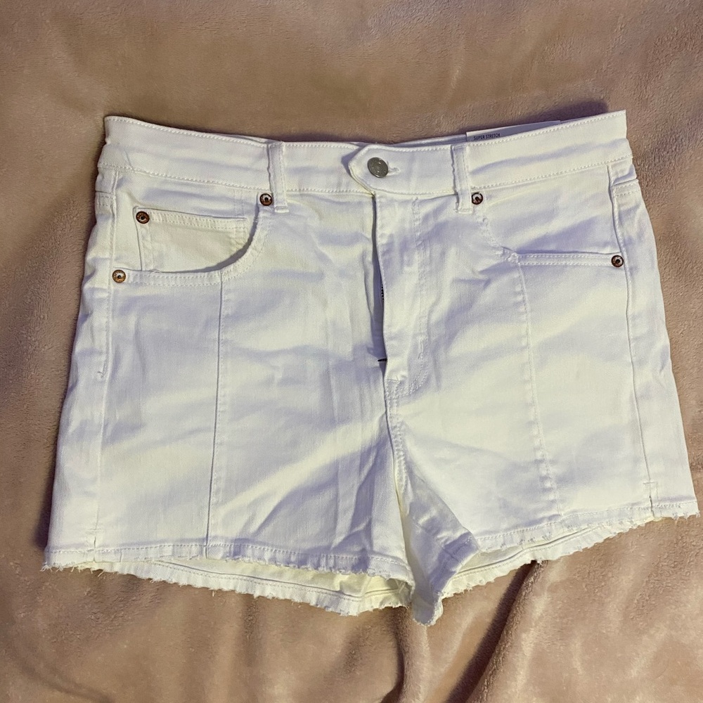 American Eagle white jean shorts